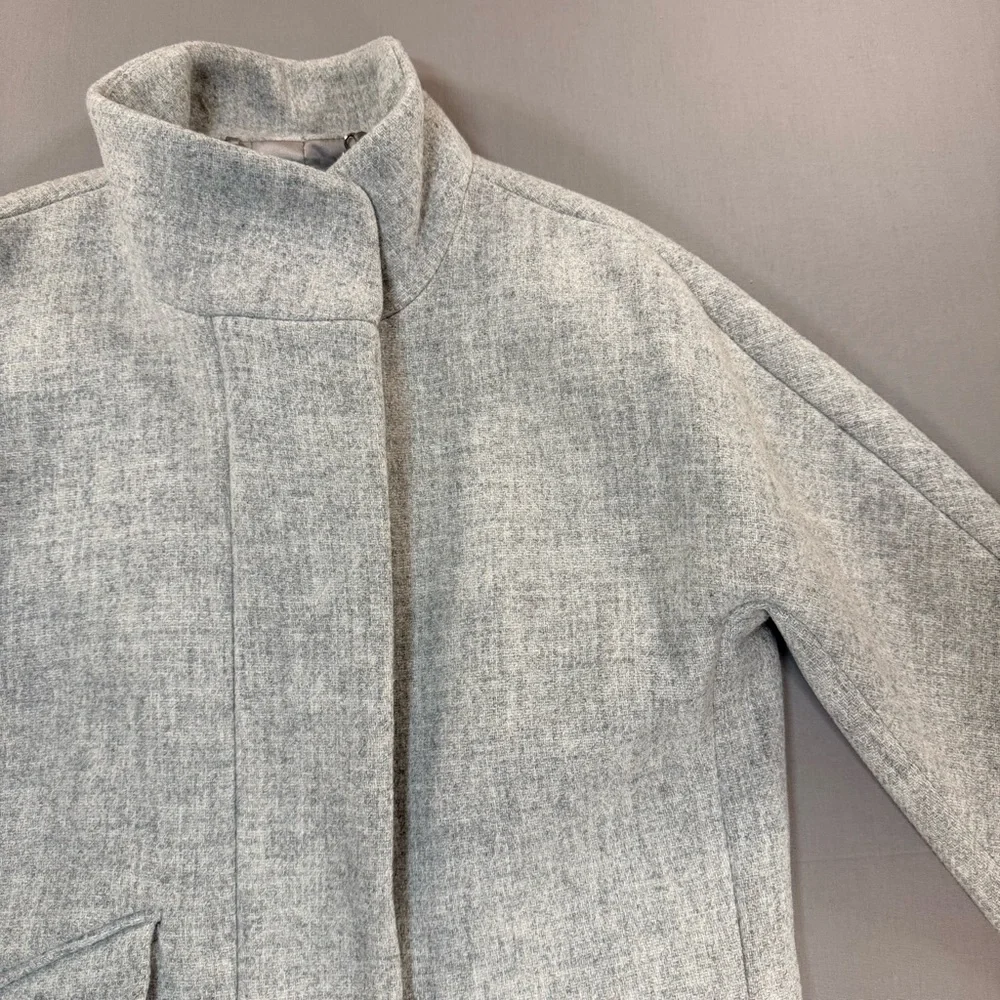 J. Crew Cocoon Coat in Italian Stadium Cloth by Nello Gori, Zip-Up - Womens 4 - Picture 3 of 16